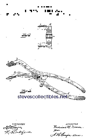Patent Art: 1880s Dental Mouth Opening Forceps - Matte