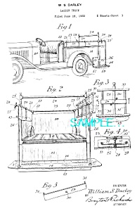 Patent Art: 1934 Darley Ladder Truck - Fire Apparatus