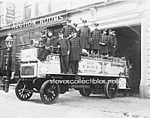 C.1910 New York City Fire Truck Photo - 5 X 7