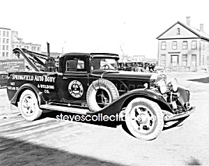 Early Springfield Tow Truck Wrecker Photo - 8 X 10