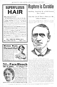 1899 Page Of Quack Medicine Ads