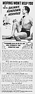 1939 Don't Be Skinny Magic Muscle Cure Ad