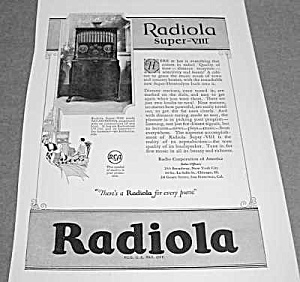 1925 Radiola Super Viii Radio Ad
