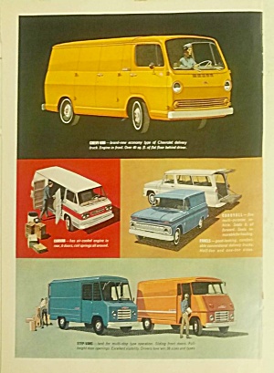 1965 Chevrolet Chevy Corvair Van Corvan+ Trucks Ad