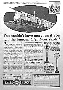 1926 Ives Train Toy Ad Full Pg.
