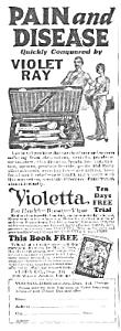 1927 Violetta Violet-ray Machine Quack Ad