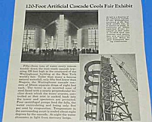 1939 Ny Worlds Fair Cascade Tower Mag Article