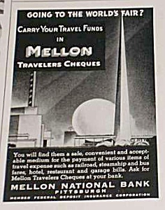 1939 Worlds Fair Mellon National Bank Ad