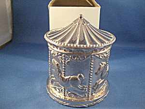 Silver Plated Carousel Bank