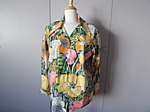 Flowered Polyester 1970s Shirt