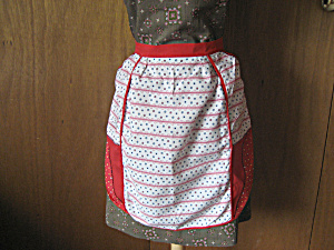 Home Made Red And White Apron