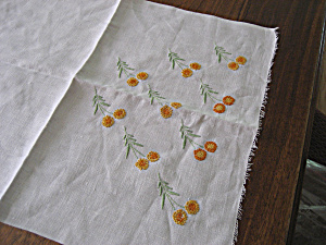 Yellow Flowers Table Scarf