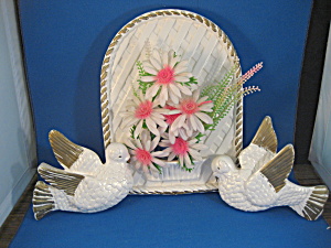 Chalkware Pocket Planter And Doves