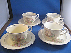 Lido W.s. George Canary Cups And Saucers