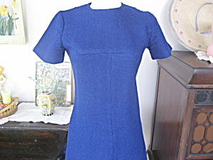 Blue Linen Shift Dress