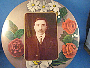 Rose Frame Tin Type Picture Of A Man