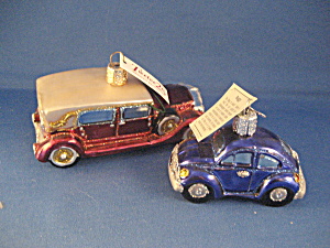 Two Vintage Car Ornaments
