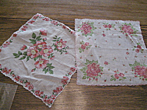 Two Flowered Hankerchiefs