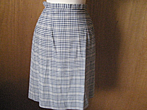 Blue Checkered Skirt