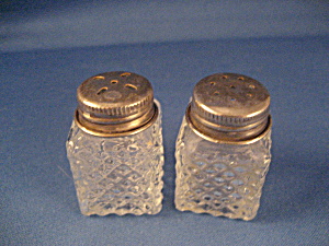 Small Silver Capped Salt And Pepper Shakers