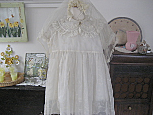 1940s Confirmation Dress And Veil