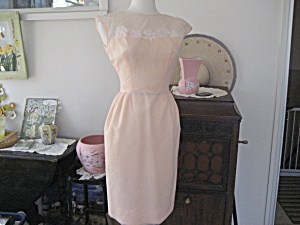 Peach Dress With Matching Long Skirt