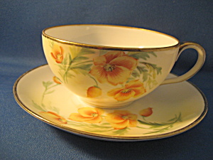 Hand Painted And Signed Nippon Cup And Saucer Set