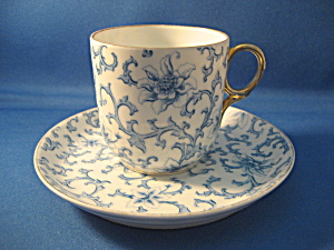 Blue Cup And Saucer Set