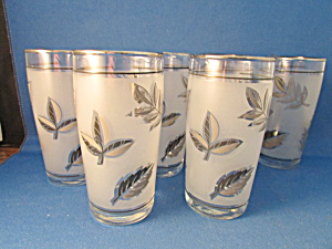 Six Foliage Juice Glasses From Libbey