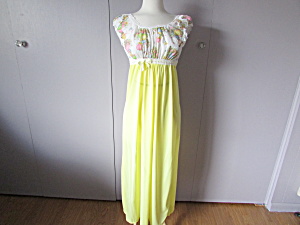 Yellow Empire Style Night Gown