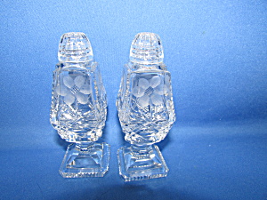 Cut Glass Crystal Salt And Pepper Shakers
