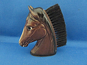 Ceramic Horse Head Clothes Brush.