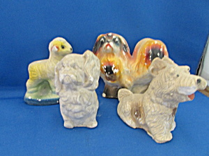 Set Of Four Carnival Chalkware Animals