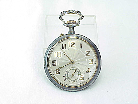 Antique Working Open Face Pocket Watch With Deer Stag On Case