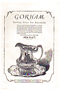 Gorham Sterling Silver Ad 1923