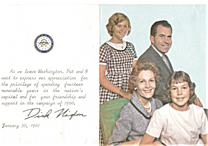 Vice President Nixon Farewell Photo Card 1960