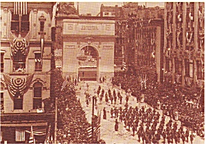 Indianapolis In Welcome Home Wwi Doughboys Parade Poctard Cs13525
