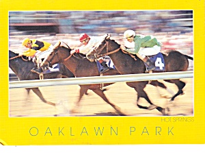 Oaklawn Park Rkansas Horse Racing Postcard Cs14058