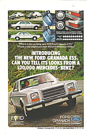 1978 Ford Granada Ess Ad Ford026