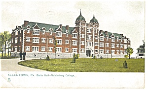 Muhlenberg College, Pa Berks Hall Postcard P10308