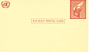 United Nations 6 Cent Airmail Postal Card