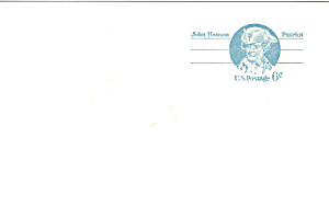 Ux64 6 Cent Blue John Hanson Postal Card