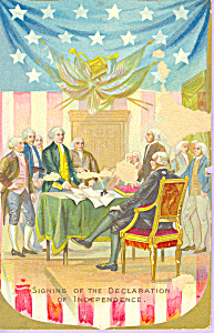 Signing Of Declaration Of Independence Tucks Postcard P21508