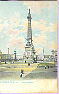 Soldiers Monument Indianapolis In Postcard P22447 Tuck S