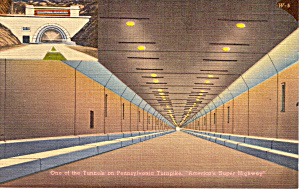 One Of Tunnels On Pennsylvania Turnpike P29246a