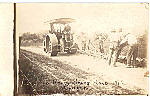 Early Road Paving Scene Pennsylvania 1912 P30544