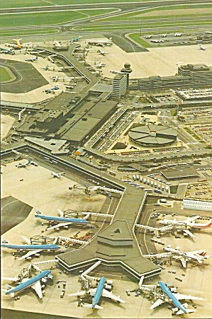 International Airport Schiphol Amsterdam Postcard P35566