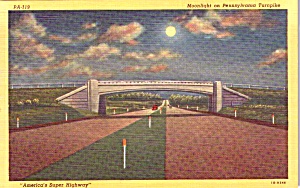 Moonlight On The Pennslyvania Turnpike Postcard P37949