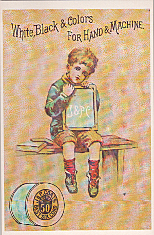 Repro Of Trade Card J And P Coats Thread Postcard P40245