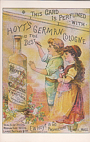 Repro Of Trade Card Hoyt S German Cologne Postcard P40283